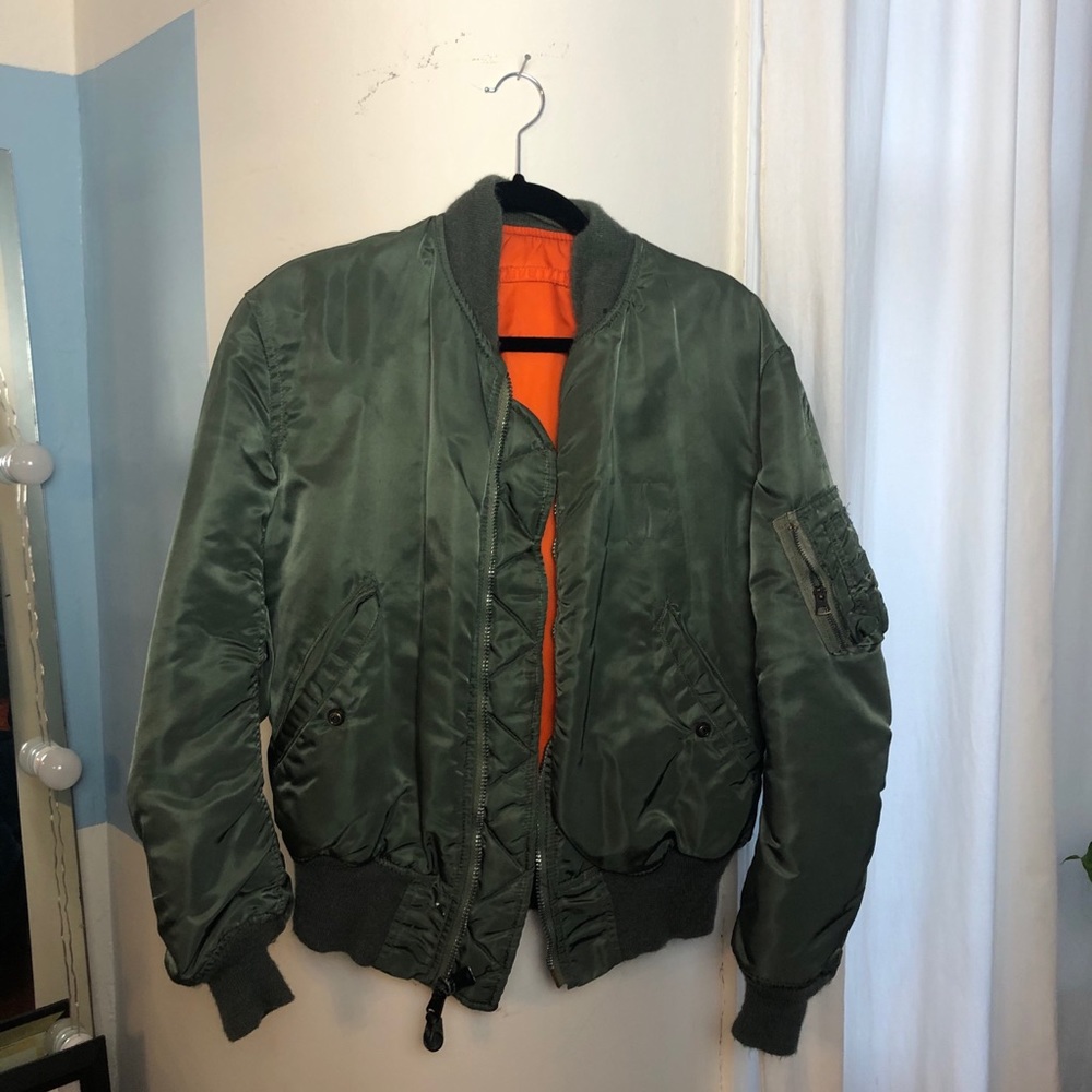 Olive bomber jacket size M